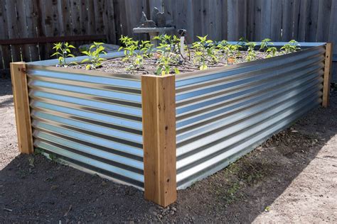 diy corrugated metal planter box plans|corrugated metal garden beds.